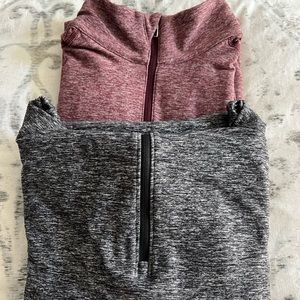 Two mens Lululemon half zip lightweight jackets